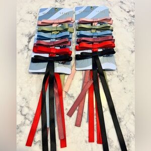 NWT Sunday State  2 sets of 6 Hair clips bows ribbons